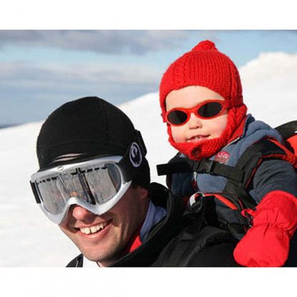 Baby Banz Adventure Banz sunglasses in Red at the snow