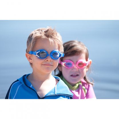 Boy and girl in Banz Swimming Goggles