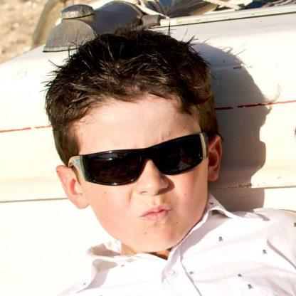Boy in JBanz Wrap Black sunglasses
