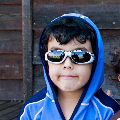 Boy in JBanz Pattern Camo Grey sunglasses