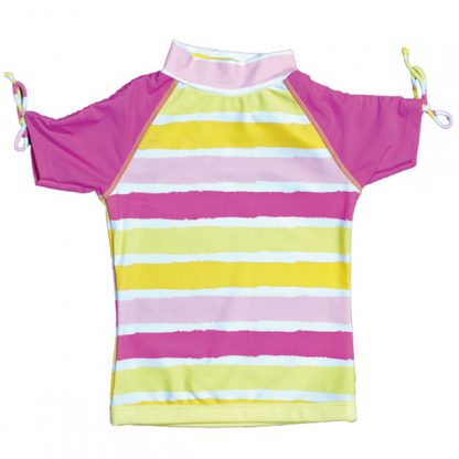 Short-sleeved Sun Blossom Stripe rash shirt